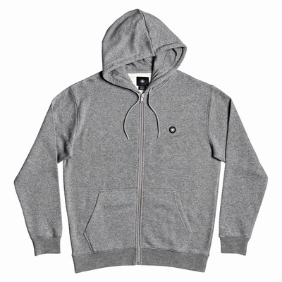 DC Riot Zip-Up Férfi Pulóver Szürke (IDKR40675)